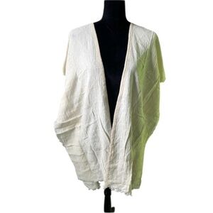 Aerie Womens Cream Beach Coverup Shawl Poncho One Size 100% Cotton NWT